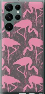 Чехол на Samsung Galaxy S22 Ultra Vintage-Flamingos