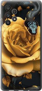 Чехол на Samsung Galaxy A73 A736B Black snake and golden rose