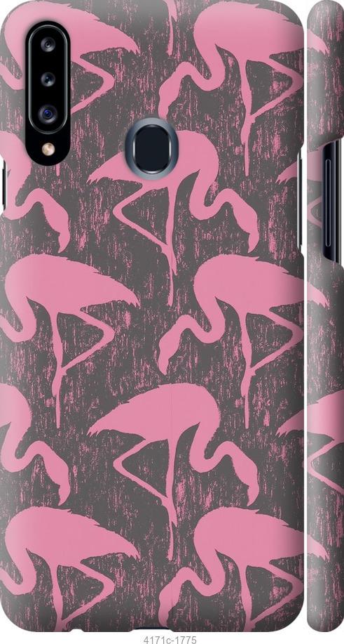 Чехол на Samsung Galaxy A20s A207F Vintage-Flamingos