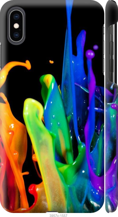Чехол на iPhone XS Max брызги краски