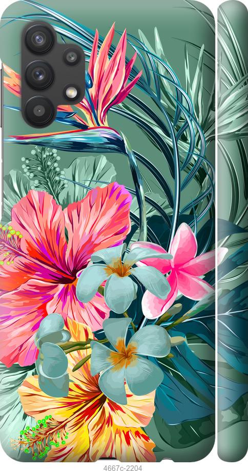 Чехол на Samsung Galaxy A32 A325F Тропические цветы v1