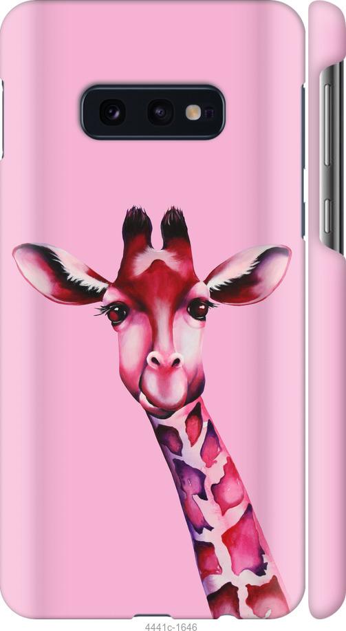Чехол на Samsung Galaxy S10e Розовая жирафа