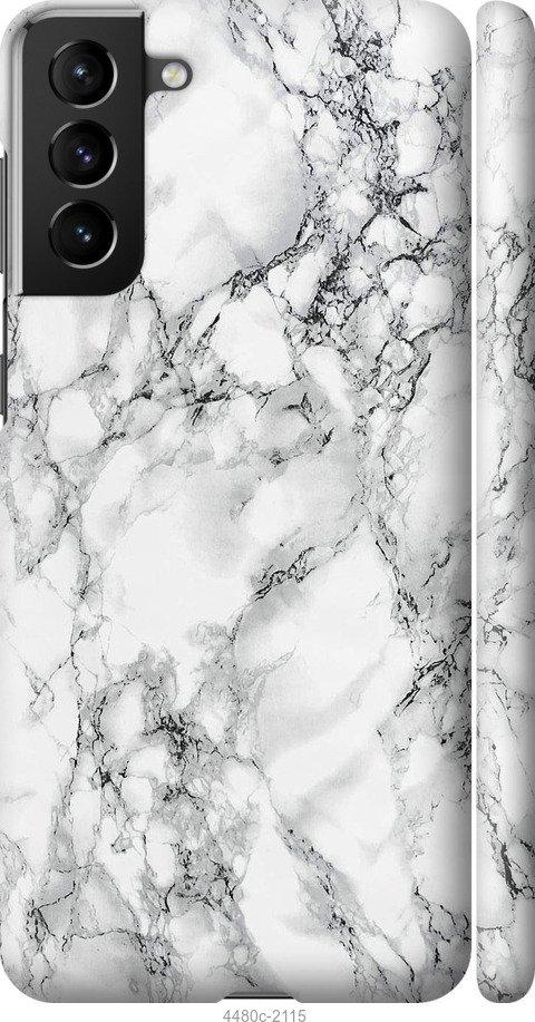 Чехол на Samsung Galaxy S21 Plus Мрамор белый