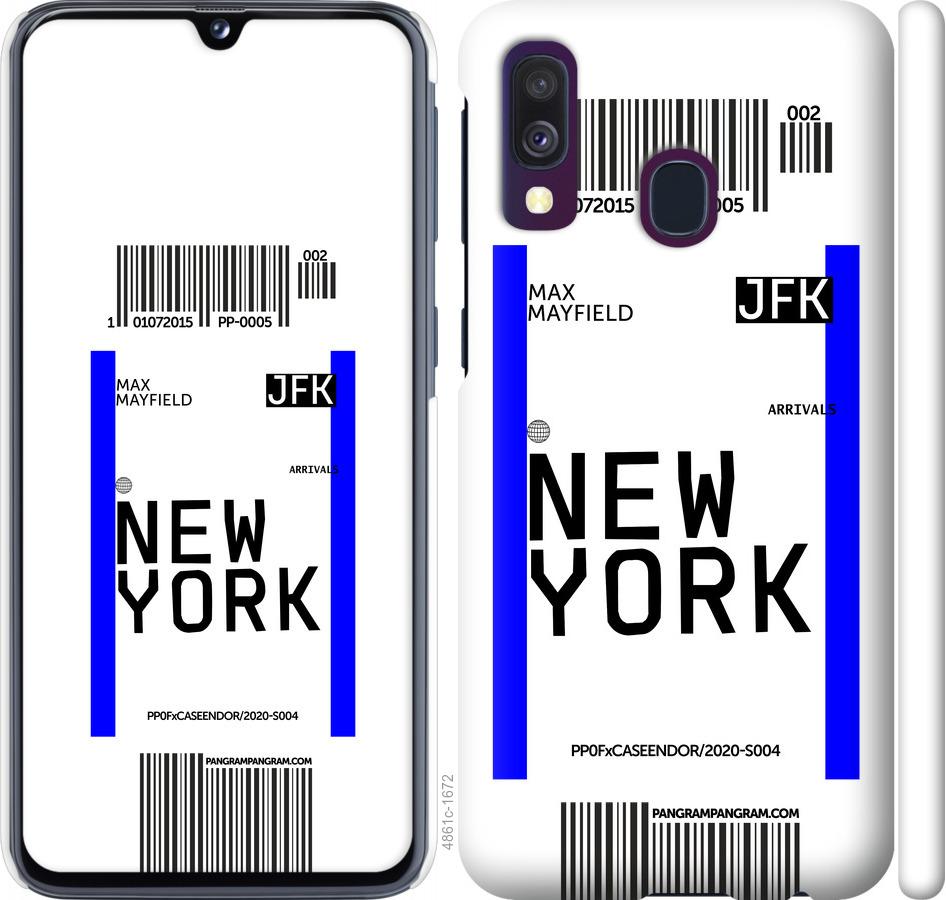 Чехол на Samsung Galaxy A40 2019 A405F New York