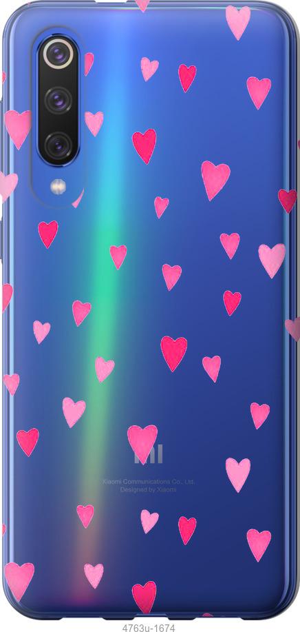 Чехол на Xiaomi Mi 9 SE Сердечки 2
