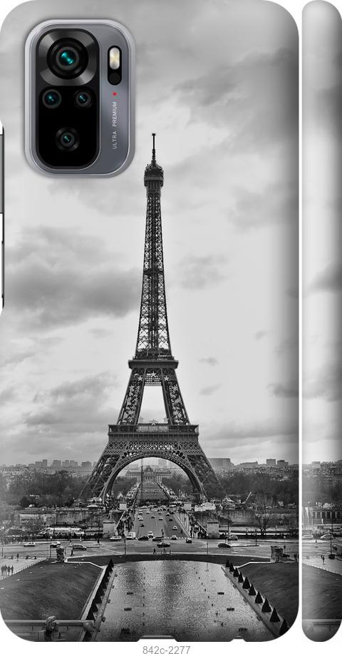 Чехол на Xiaomi Redmi Note 10 Чёрно-белая Эйфелева башня