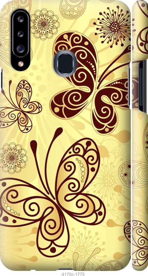 Чехол на Samsung Galaxy A20s A207F Красивые бабочки