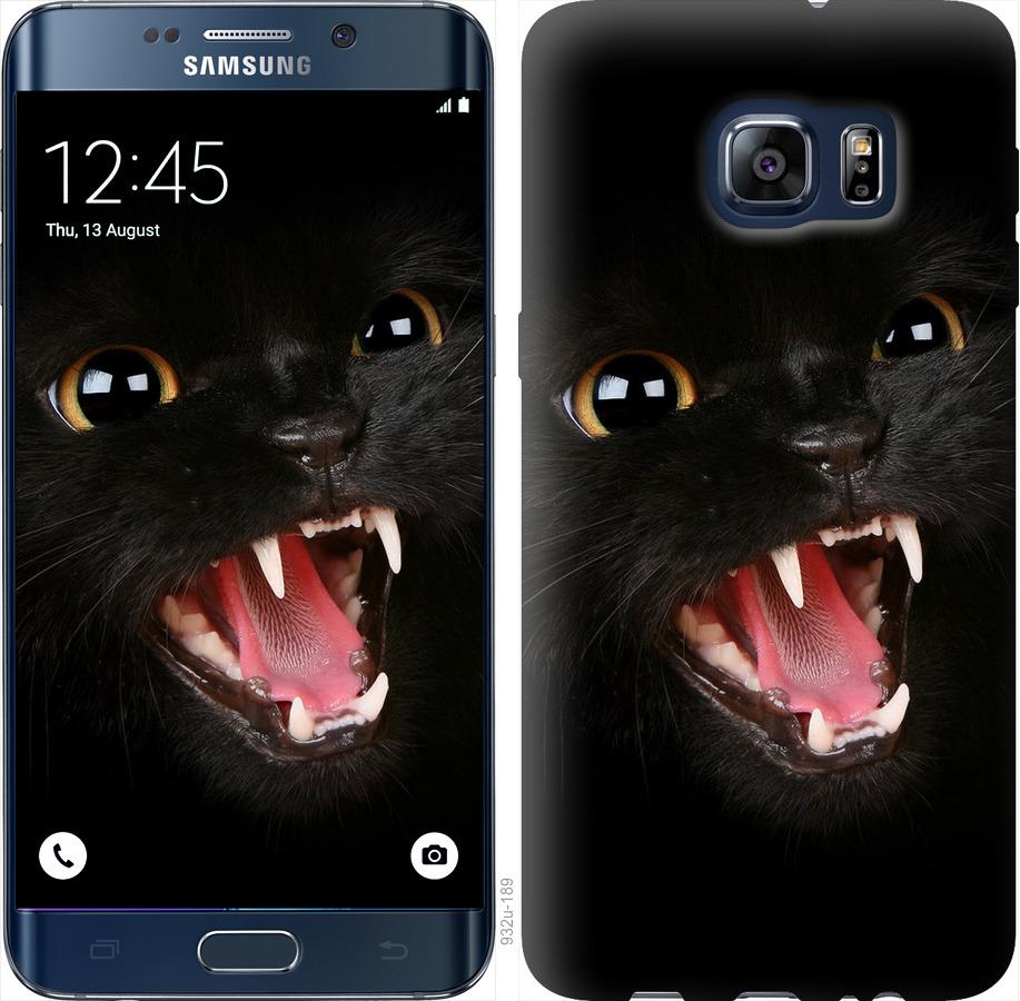 Чехол на Samsung Galaxy S6 Edge Plus G928 Чёрная кошка