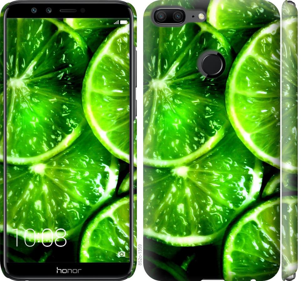 Чехол на Huawei Honor 9 Lite Зелёные дольки лимона
