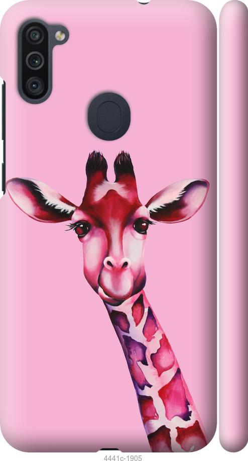 Чехол на Samsung Galaxy M11 M115F Розовая жирафа