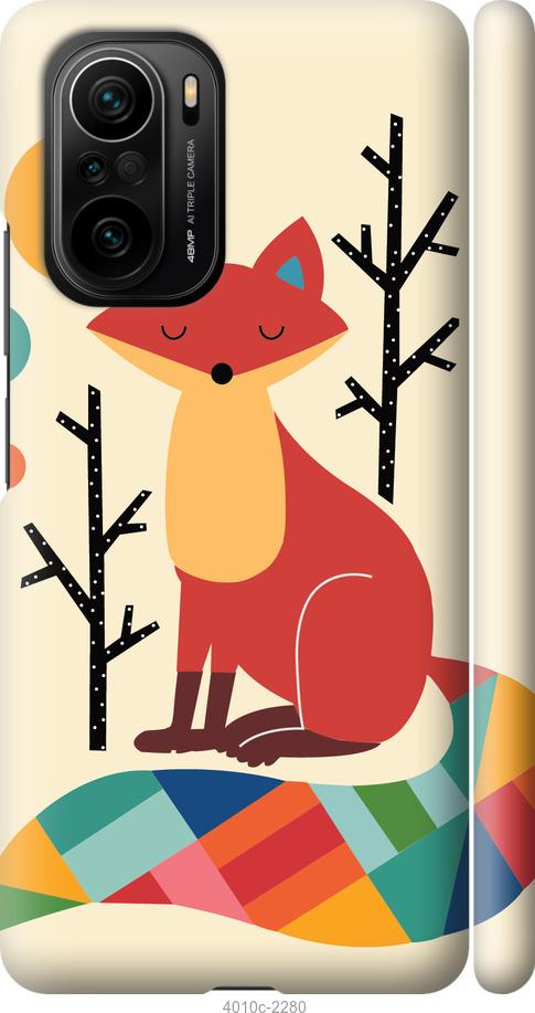 Чехол на Xiaomi Poco F3 Rainbow fox