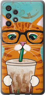 Чехол на Samsung Galaxy A73 A736B Зеленоглазый кот в очках