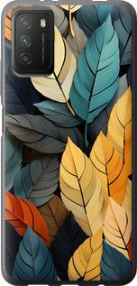 Чехол на Xiaomi Poco M3 Кольорове листя