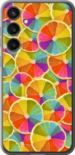Чехол на Samsung Galaxy S23 FE Разноцветные дольки лимона
