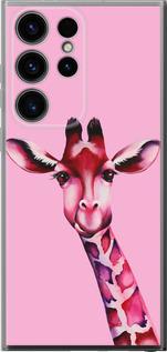 Чехол на Samsung Galaxy S24 Ultra Розовая жирафа