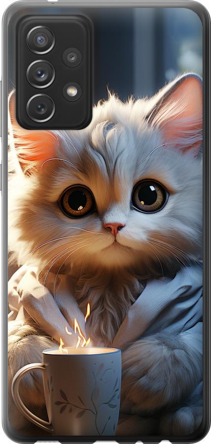 Чехол на Samsung Galaxy A72 A725F White cat