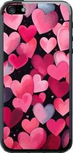 Чехол на iPhone SE Сердечки 4