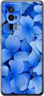 Чехол на Xiaomi Poco F5 Pro 5G Синие цветы