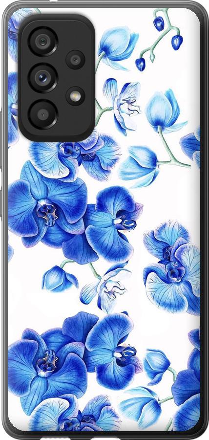 Чехол на Samsung Galaxy A53 A536E Голубые орхидеи