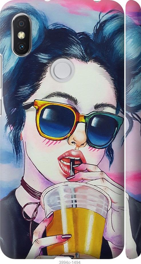 Чехол на Xiaomi Redmi S2 Арт-девушка в очках