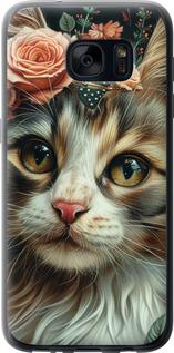 Чехол на Samsung Galaxy S7 G930F Cats and flowers
