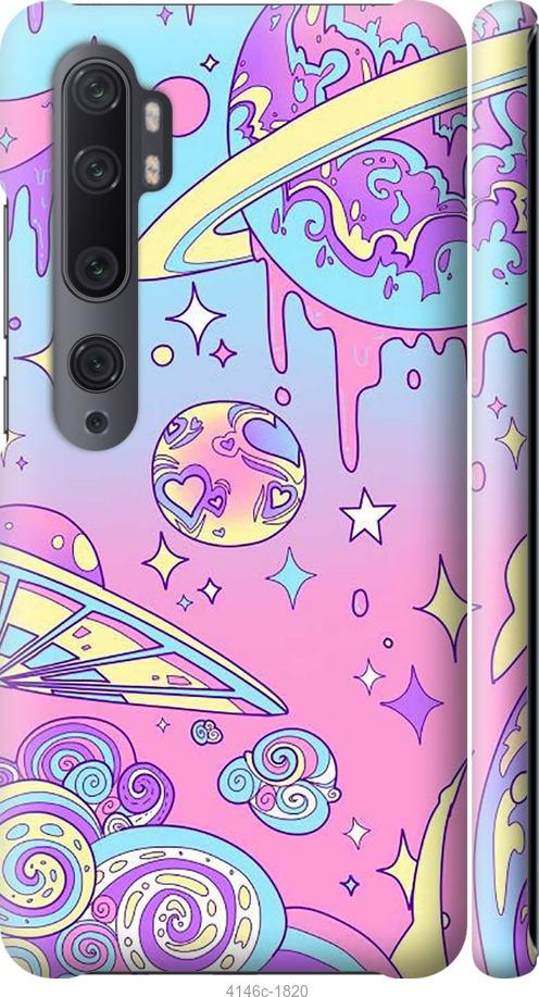 Чехол на Xiaomi Mi Note 10 Розовая галактика