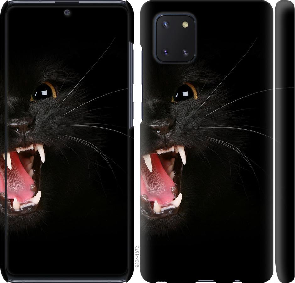 Чехол на Samsung Galaxy Note 10 Lite Чёрная кошка