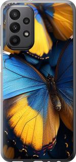 Чехол на Samsung Galaxy A23 A235F Желто-голубые бабочки