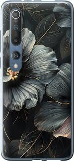 Чехол на Xiaomi Mi 10 Pro Черные цветы