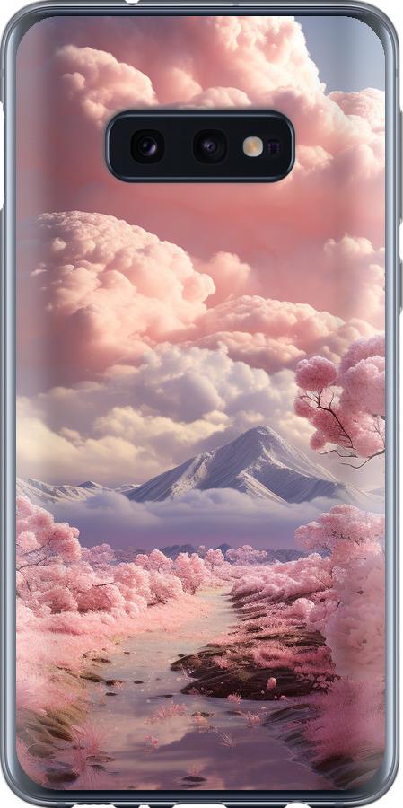 Чехол на Samsung Galaxy S10e Розовые облака