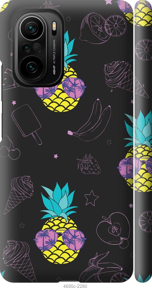 Чехол на Xiaomi Poco F3 Summer ananas