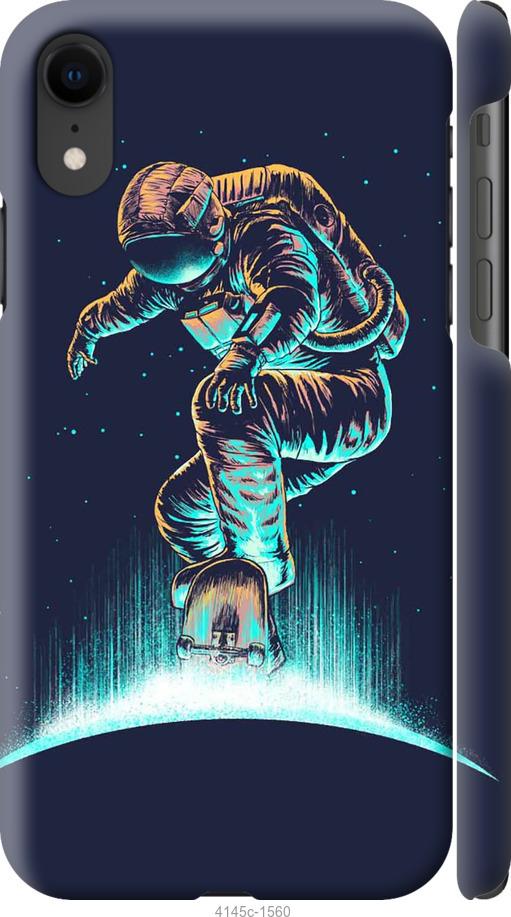 Чехол на iPhone XR Космонавт на скейтборде
