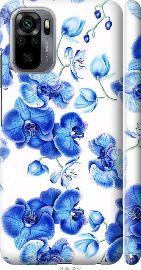 Чехол на Xiaomi Redmi Note 10 Голубые орхидеи