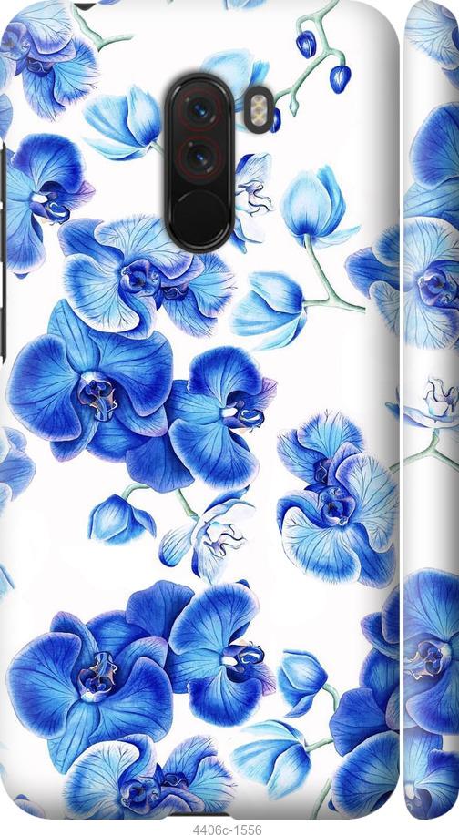 Чехол на Xiaomi Pocophone F1 Голубые орхидеи