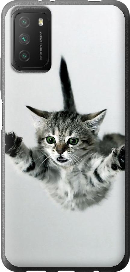 Чехол на Xiaomi Poco M3 Летящий котёнок
