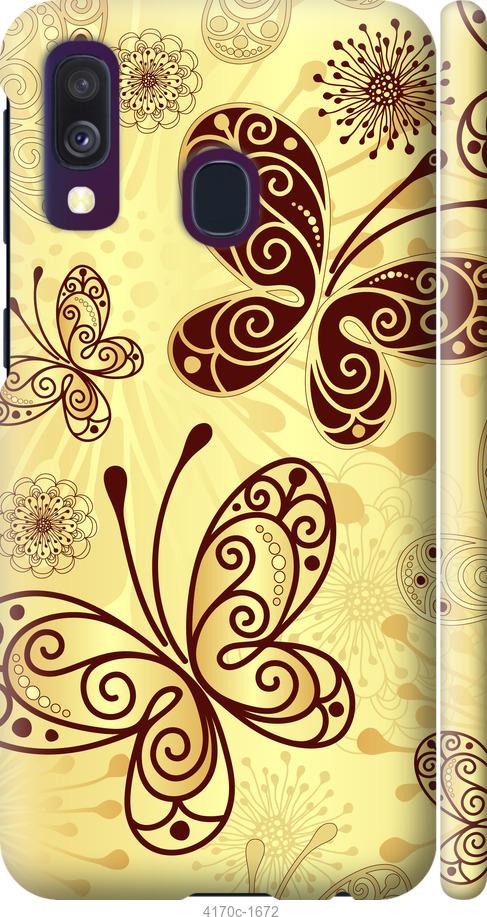 Чехол на Samsung Galaxy A40 2019 A405F Красивые бабочки