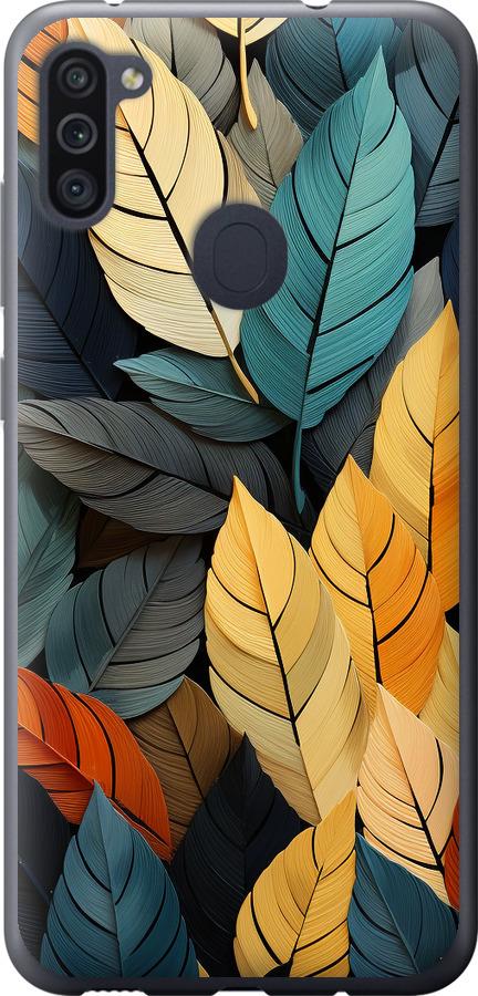 Чехол на Samsung Galaxy M11 M115F Кольорове листя