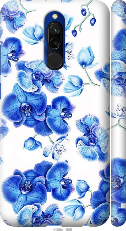Чехол на Xiaomi Redmi 8 Голубые орхидеи