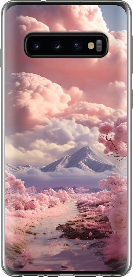Чехол на Samsung Galaxy S10 Розовые облака
