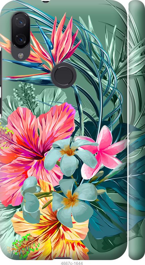 Чехол на Xiaomi Mi Play Тропические цветы v1