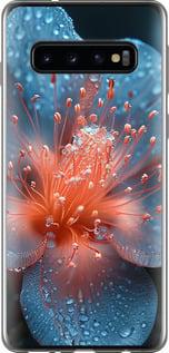 Чехол на Samsung Galaxy S10 Роса на цветке