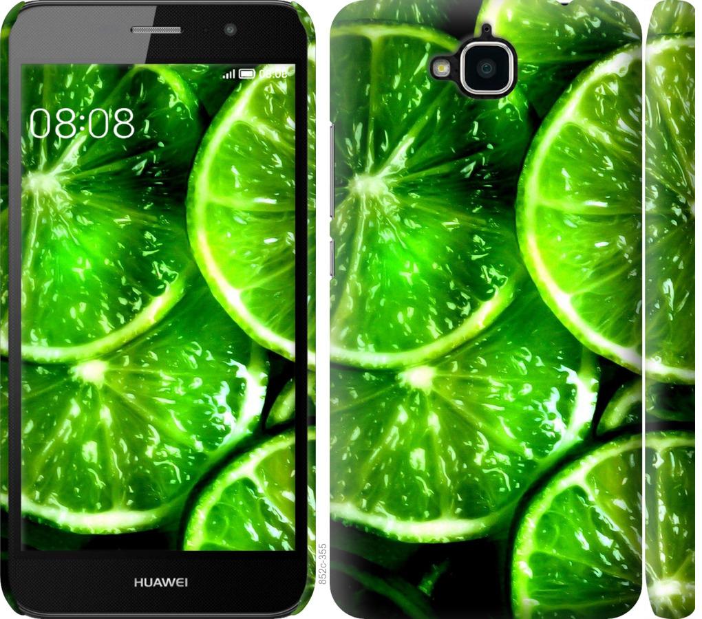 Чехол на Huawei Y6 Pro Зелёные дольки лимона