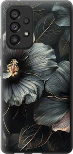 Чехол на Samsung Galaxy A53 A536E Черные цветы