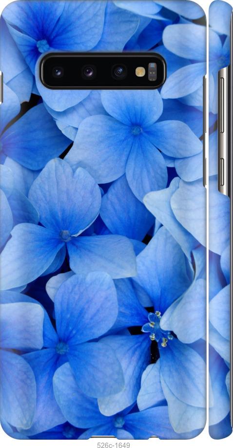 Чехол на Samsung Galaxy S10 Plus Синие цветы