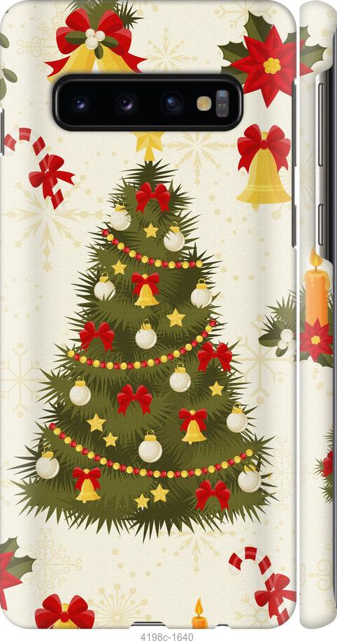 Чехол на Samsung Galaxy S10 Новогодняя елка