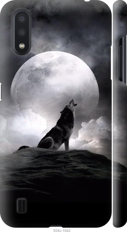 Чехол на Samsung Galaxy A01 A015F Воющий волк
