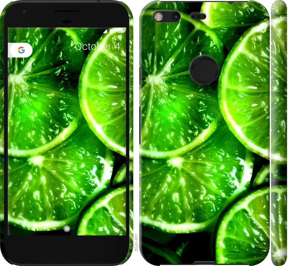 Чехол на Google Pixel XL Зелёные дольки лимона