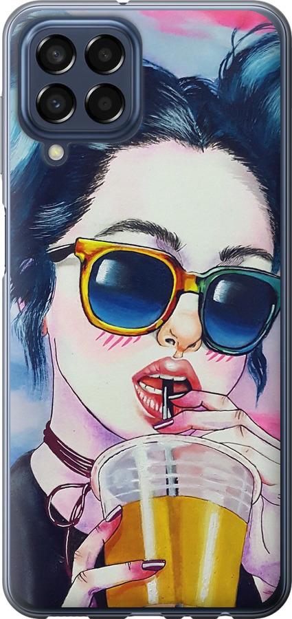 Чехол на Samsung Galaxy M33 M336B Арт-девушка в очках