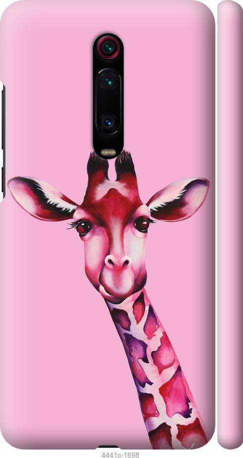 Чехол на Xiaomi Mi 9T Pro Розовая жирафа