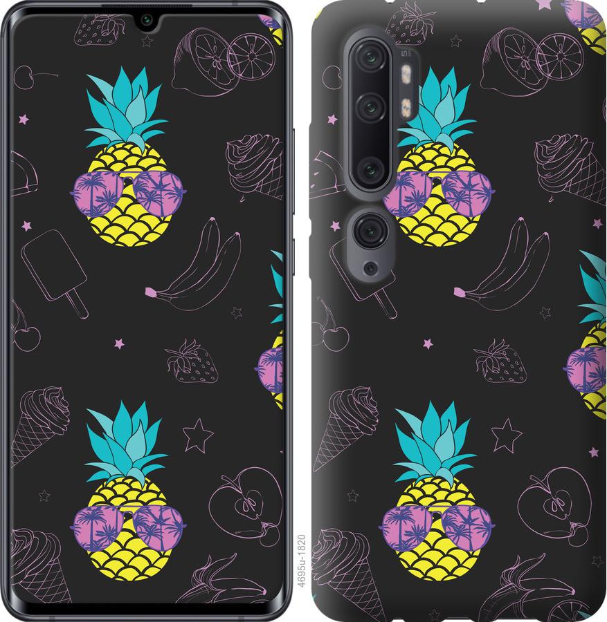 Чехол на Xiaomi Mi Note 10 Lite Summer ananas